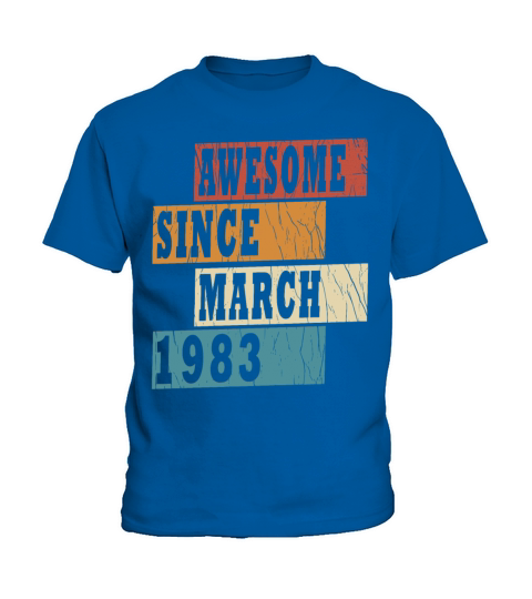 40th Birthday Legendary March 1983 Vintage 83 Kids T-Shirt