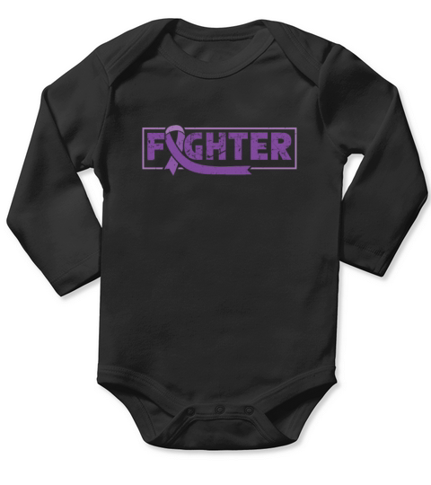 Epilepsy Fighter Purple Ribbon Epileptic Epilepsy Long Sleeve Baby One-Piece