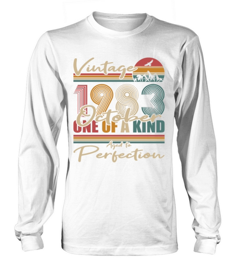 40th birthday october 1983 vintage 1983 Long sleeved Unisex