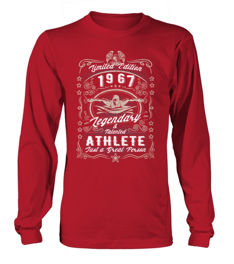 Vintage 1967 Swimmer Birthday Gift Sport Hobby Long sleeved Unisex