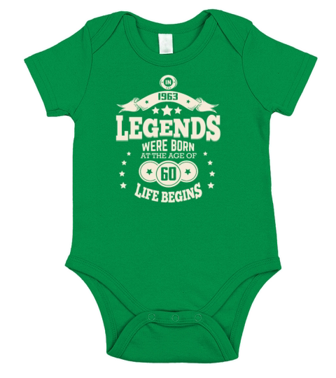 60th Birthday 1963 Legends Vintage Year 1963 Short Sleeve Baby One-Piece