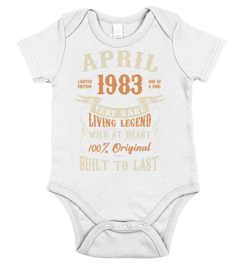 April 1983 Birthday Surprise Short Sleeve Baby One-Piece