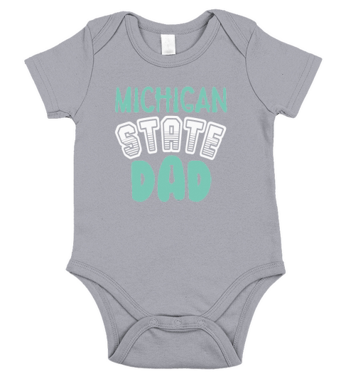 Michigan State Dad Fathers Day Short Sleeve Baby One-Piece