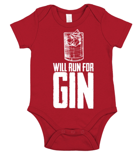 Will Run For Gin Short Sleeve Baby One-Piece