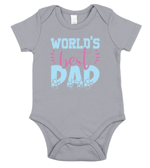 Worlds Best Dad Fathers Day Short Sleeve Baby One-Piece
