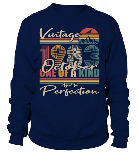 40th birthday october 1983 vintage 1983 Sweatshirt Unisex