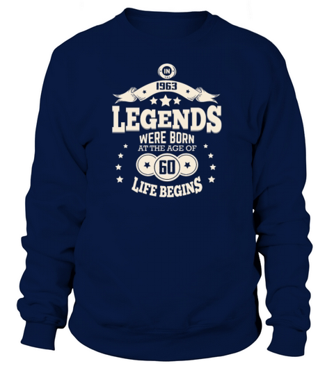 60th Birthday 1963 Legends Vintage Year 1963 Sweatshirt Unisex