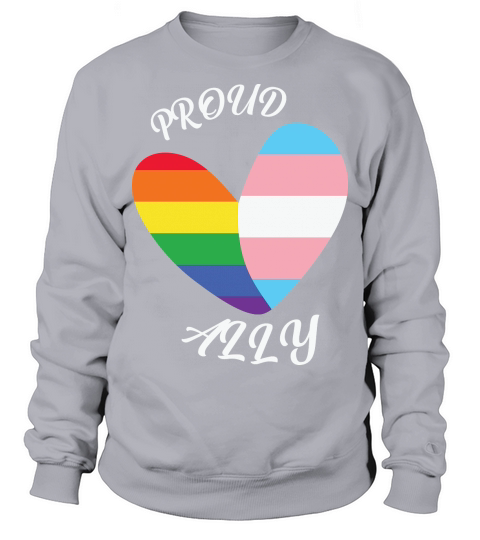 Proud Ally LGBT Heart Gay Sweatshirt Unisex