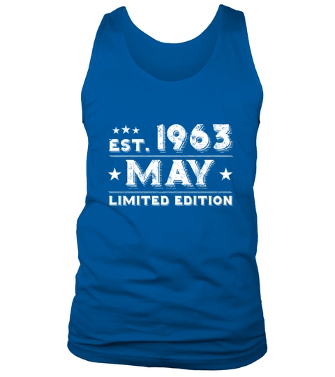 Est May 1963 - Birthday Present - Vintage Tank Top Unisex