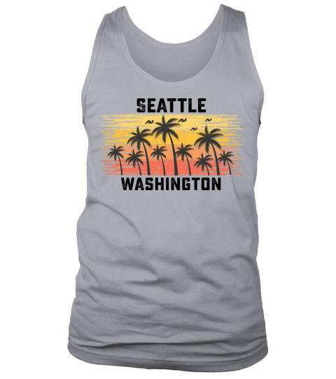 Seattle Washington Summer Retro VIntage Vacation Tank Top Unisex
