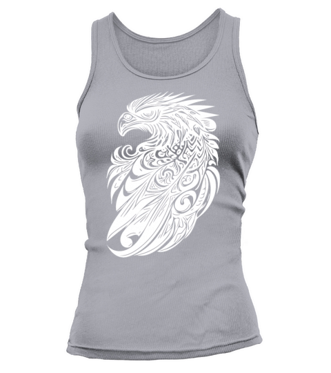 Eagle In Vintage Tattoo Tribal Feather Style Tank top Woman