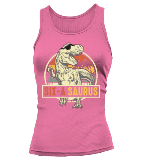 Kids 6 Year Old Dinosaur Birthday 6th Vintage Tank top Woman