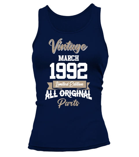 March 1992 Vintage Birthday Present Tank top Woman