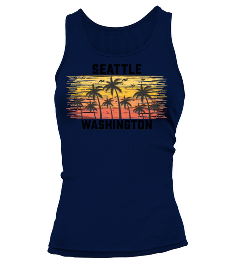 Seattle Washington Summer Retro VIntage Vacation Tank top Woman