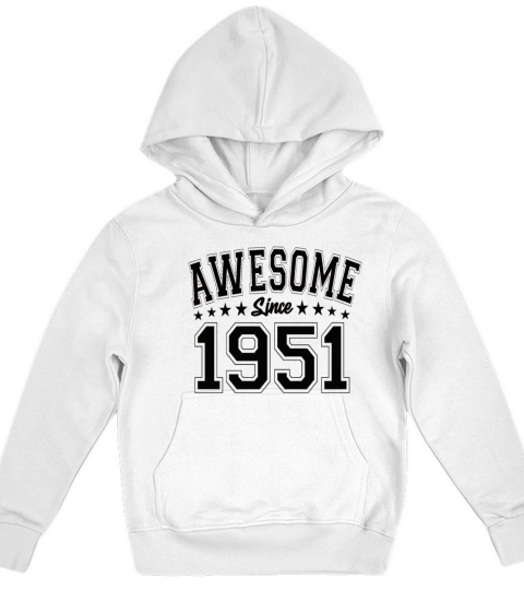 Awesome Since 1951 Birthday 1951 Vintage 1951 Kids Hoodie