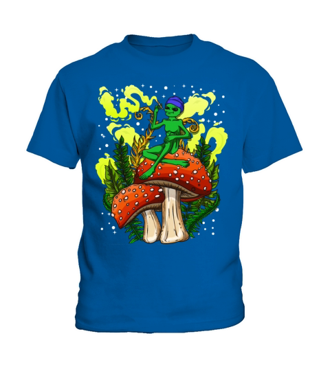 Psycadellic Magic Mushroom Alien LSD Acid Trip Kids T-Shirt