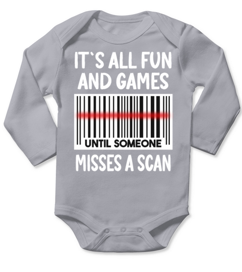Funny Postal Worker Barcode Quote Long Sleeve Baby One-Piece