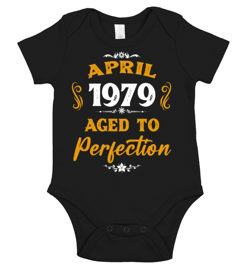 April 1979 Vintage Birthday Present Short Sleeve Baby One-Piece