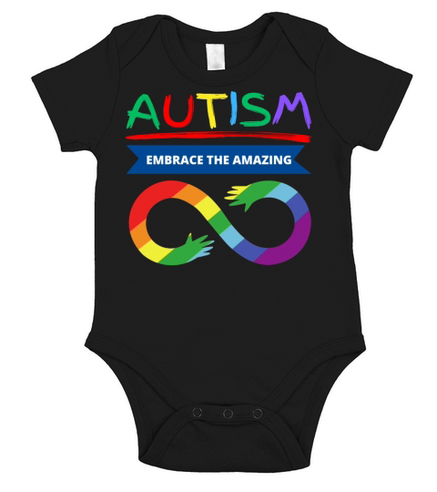 Autism embrace the amazing autism awareness Short Sleeve Baby One-Piece