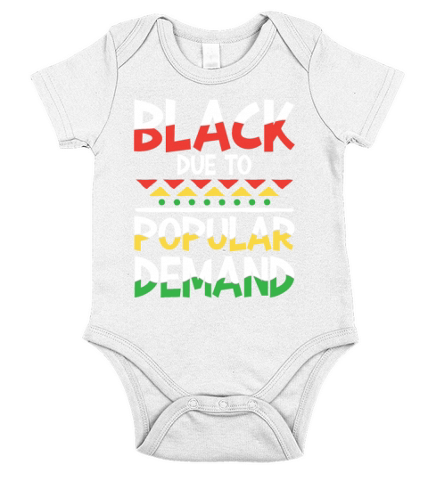 Black Due To Popular Demand for a Man or Woman Short Sleeve Baby One-Piece