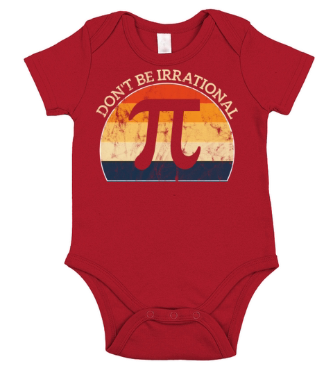 Don t Be Irrational Retro Vintage Symbol Pi Day Short Sleeve Baby One-Piece