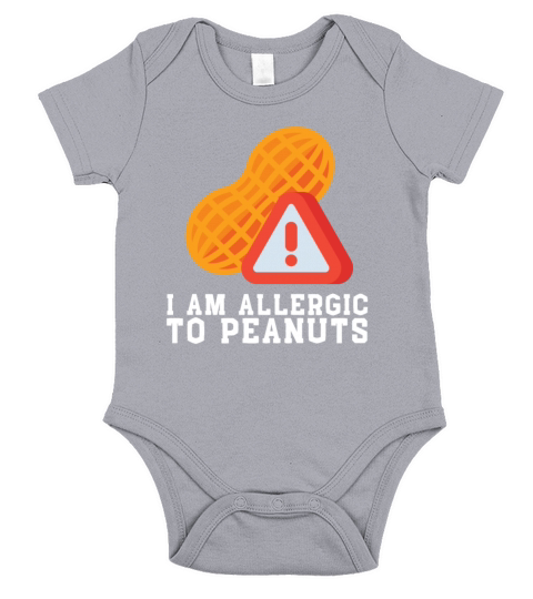 Peanut Allergy Awareness Peanut Allergic Short Sleeve Baby One-Piece