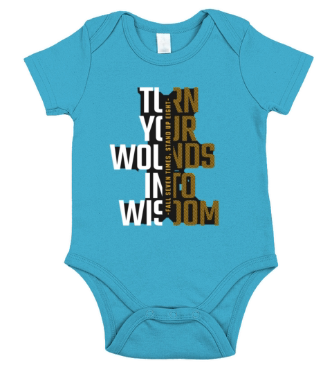 turn your wounds into wisdom Short Sleeve Baby One-Piece