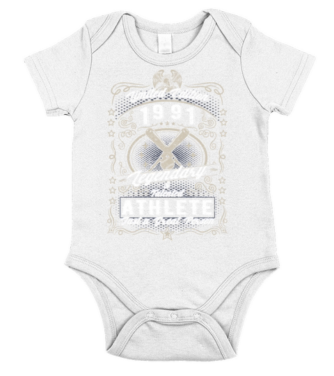 Vintage 1991 Baseball Birthday Gift Sport Hobby Short Sleeve Baby One-Piece