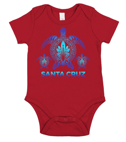 Vintage Santa Cruz California CA Turtle Souvenirs Short Sleeve Baby One-Piece
