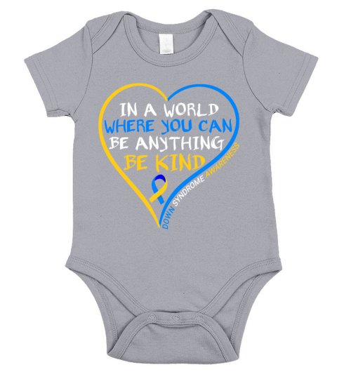 World Down Syndrome Day 2023 Be Kind Down Syndrome Short Sleeve Baby One-Piece