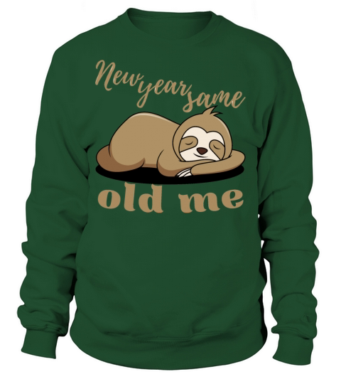 New Year Same Old Me Lazy Sloth Uglu Christmas Sweatshirt Unisex