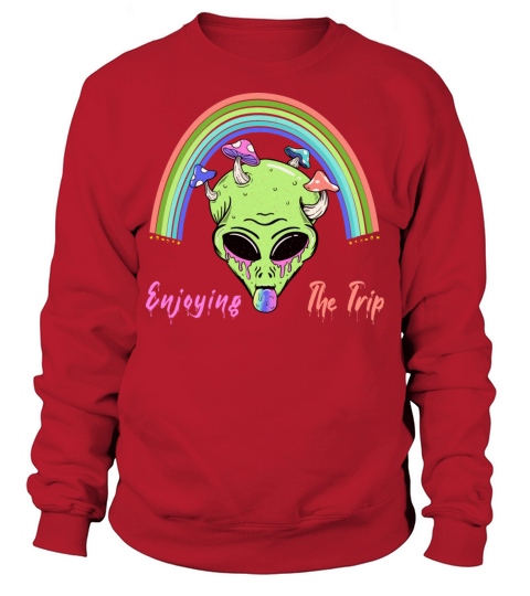 Trippy Alien - Rainbow Mushroom Sweatshirt Unisex