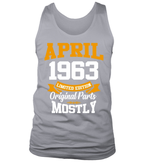 April 1963 Vintage Birthday Present Tank Top Unisex