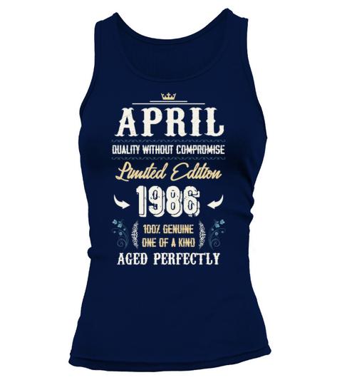 April 1986 Vintage Birthday Present Tank top Woman