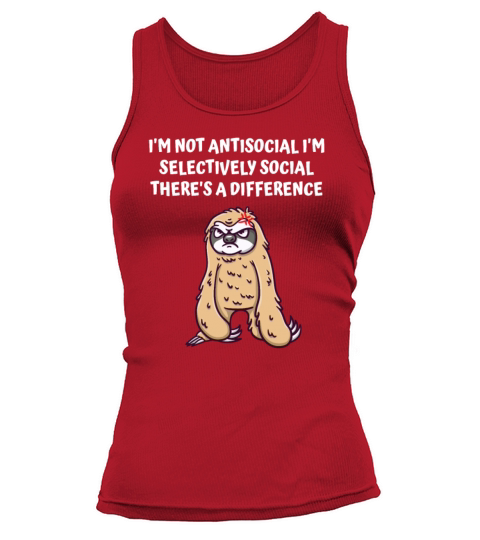 Im Not Antisocial Im Selectively Social Funny Sarc Tank top Woman