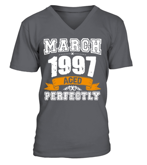 March 1997 Vintage Birthday Present V-Neck T-shirt