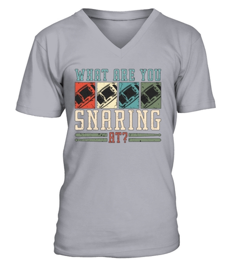 Snare Drum What Are You Snaring Retro Instrument V-Neck T-shirt