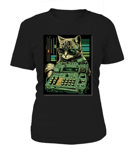 Cat Synthesizer Analogue Synth Vintage Studio Gear Women's T-Shirt