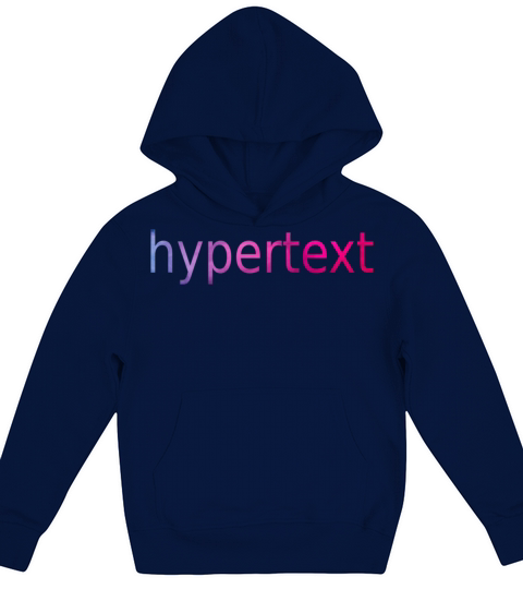 Funny hypertext colorful text Kids Hoodie