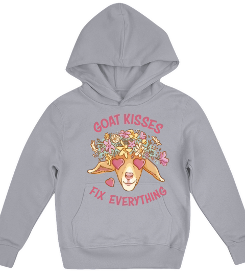 Spreading Love Laughter Goat Kisses Fix Everything Kids Hoodie