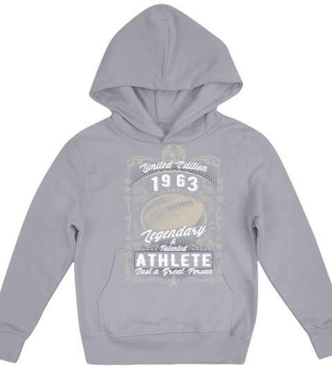 Vintage 1963 Football Birthday Gift Sport Hobby Kids Hoodie