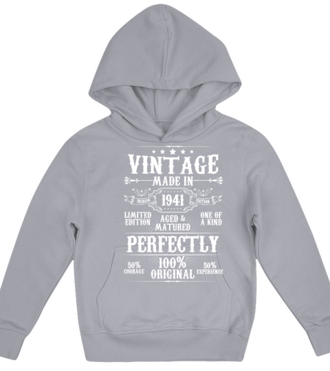 Vintage Made In 1941 Aged Matured Perfectly Kids Hoodie