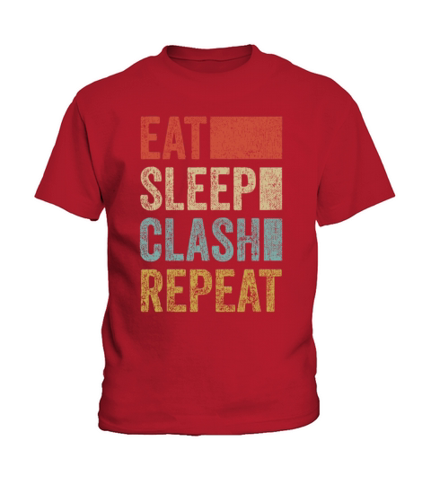 Eat Sleep Clash Repeat Vintage Gaming Clan Kids T-Shirt