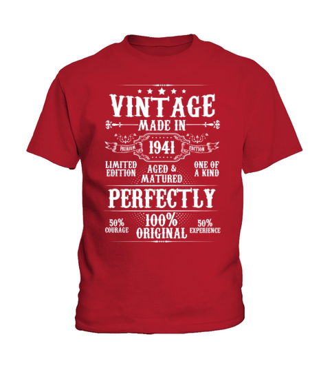 Vintage Made In 1941 Aged Matured Perfectly Kids T-Shirt