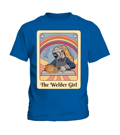 Vintage Welder Girl Tarot Art Kids T-Shirt