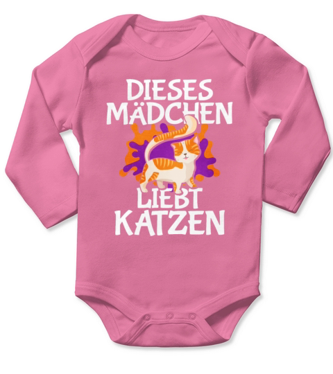 Cat German Quote Long Sleeve Baby One-Piece