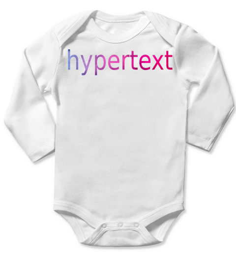 Funny hypertext colorful text Long Sleeve Baby One-Piece
