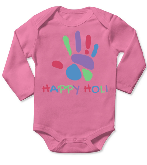 happy holi Long Sleeve Baby One-Piece