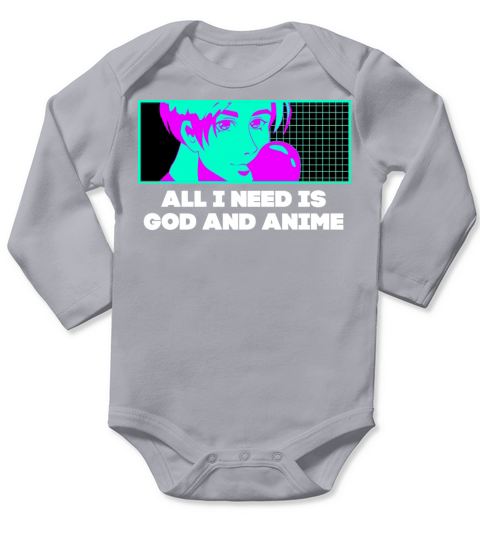 I Need Is God and Anime Manga Introvert Long Sleeve Baby One-Piece