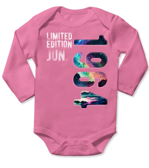 Limited Edition 1964 June Birthday Polar Lights Long Sleeve Baby One-Piece